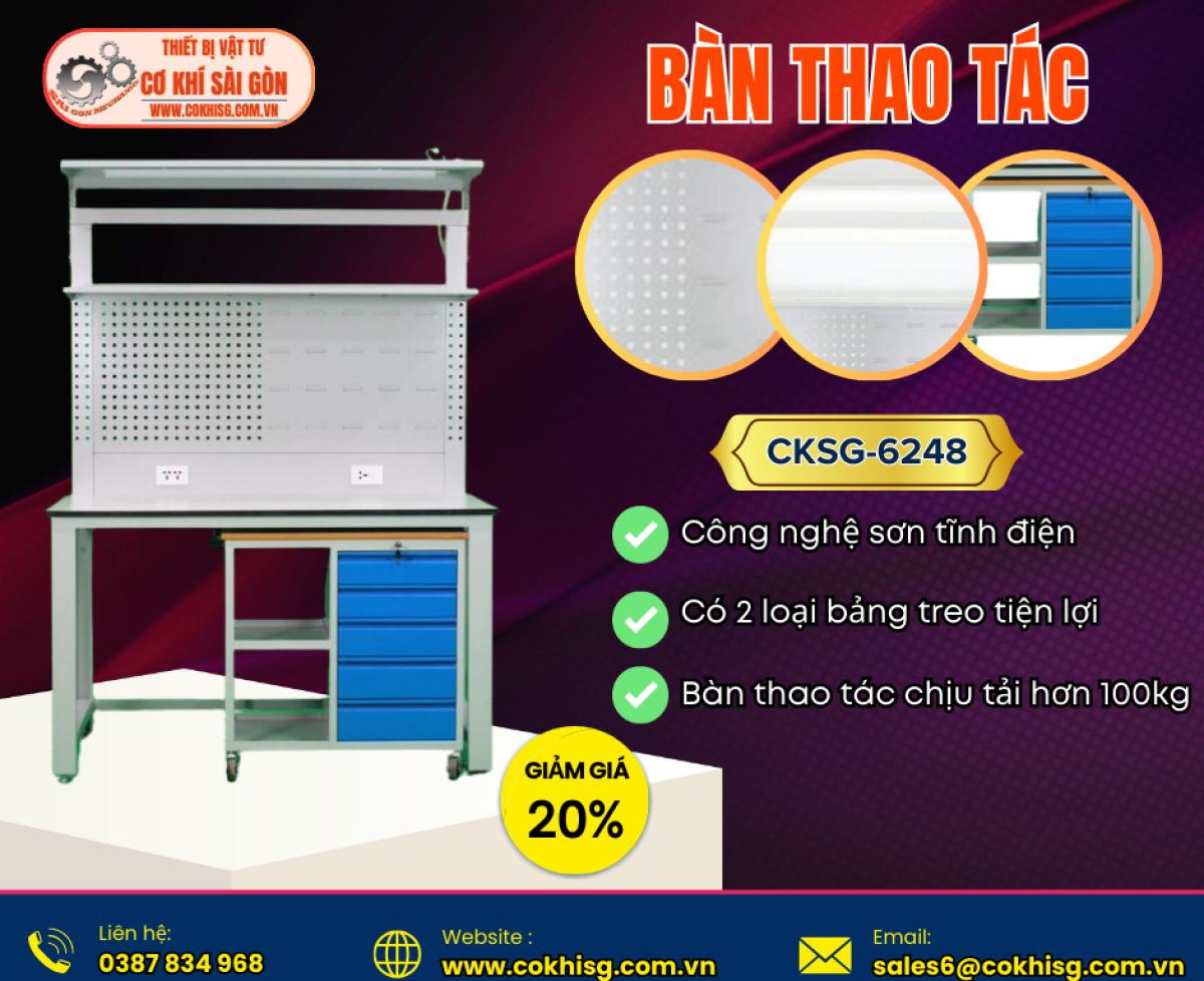 Bàn nguội thao tác