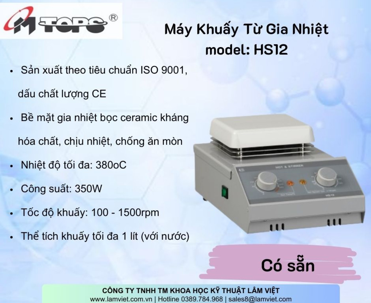 (Hàng có sẵn) Máy Khuấy Từ Gia Nhiệt Misung