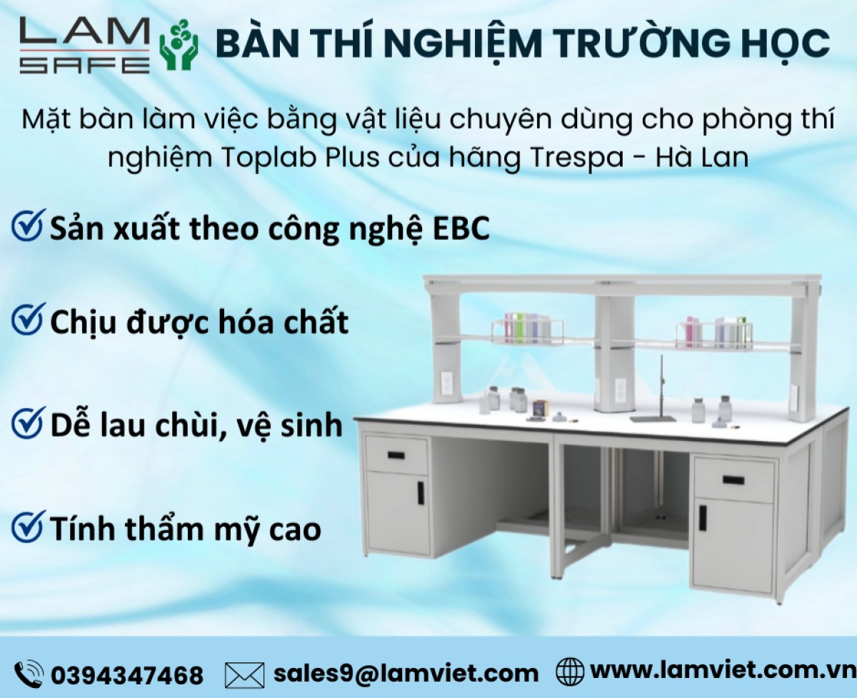 Bàn thí nghiệm thực hành cho học sinh