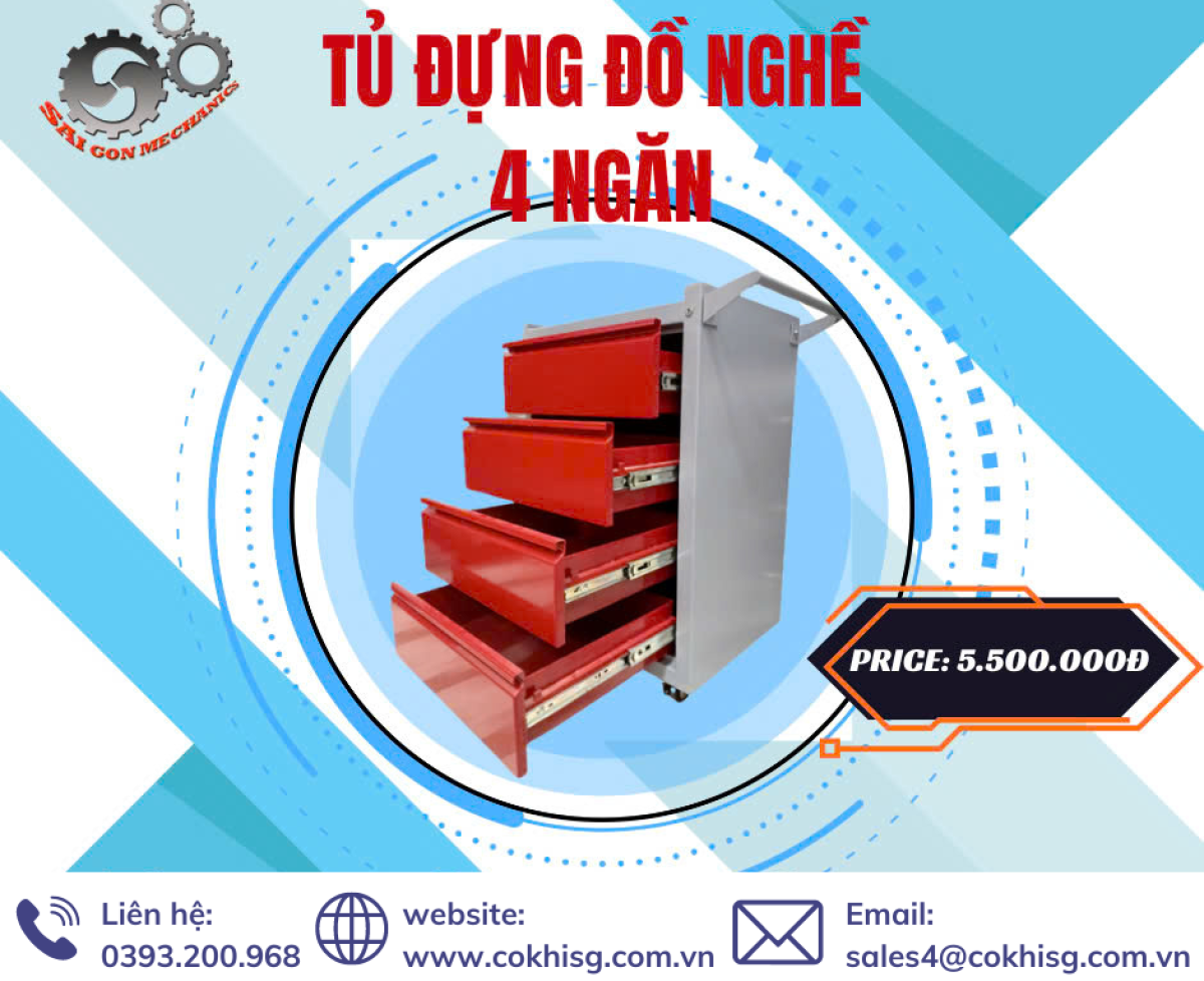 ce đẩy dụng cụ đồ nghề 7 ngăn