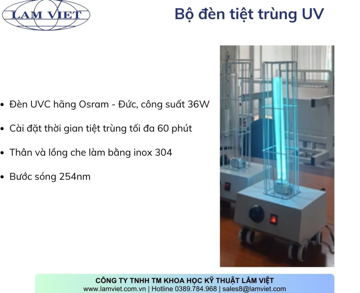 Bộ đèn UV di động- Lâm Việt