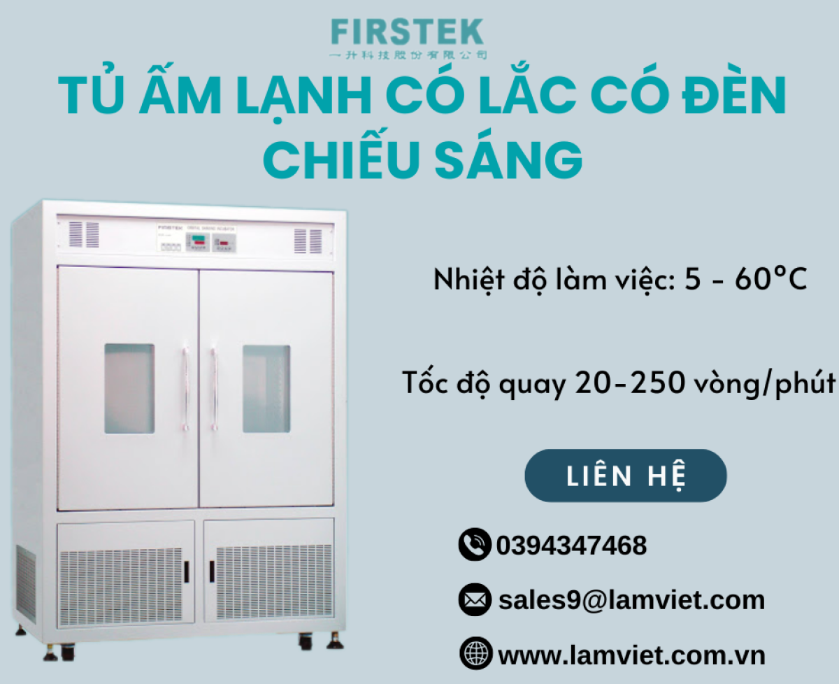 Tủ ấm lạnh có lắc có đèn chiếu sáng