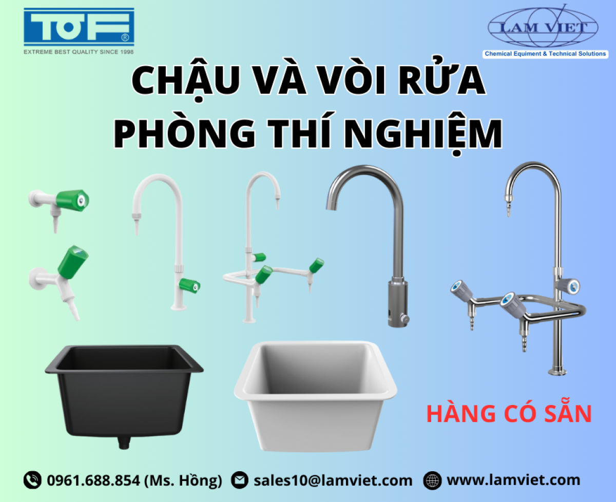 CHẬU VÀ VÒI RỬA PHÒNG THÍ NGHIỆM