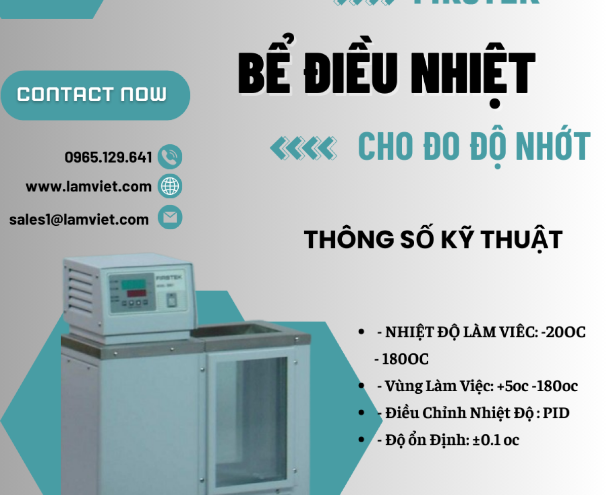 Bể điều nhiệt cho đo độ nhớt