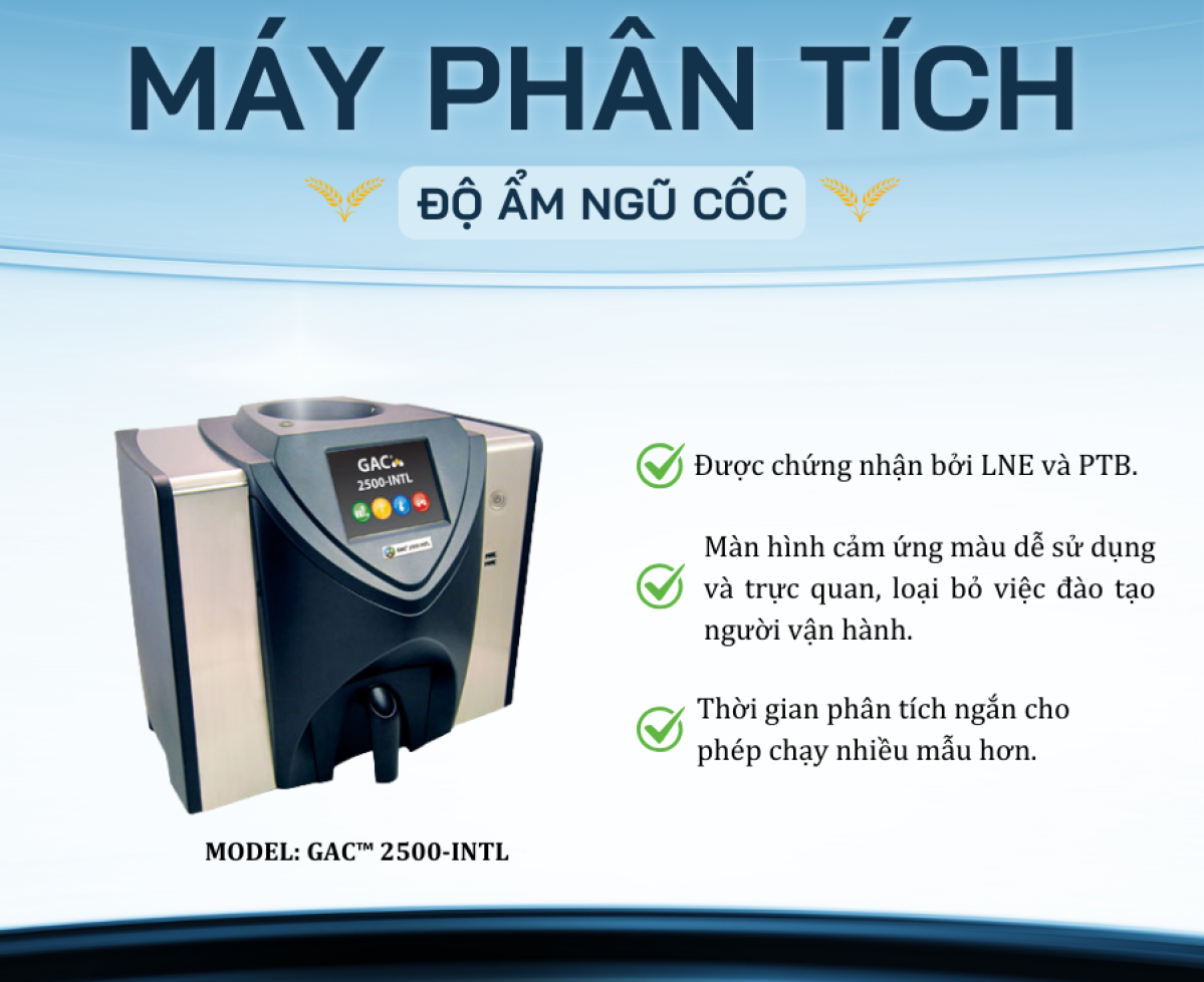 Máy phân tích độ ẩm ngũ cốc | Model GAC-2500-INTL