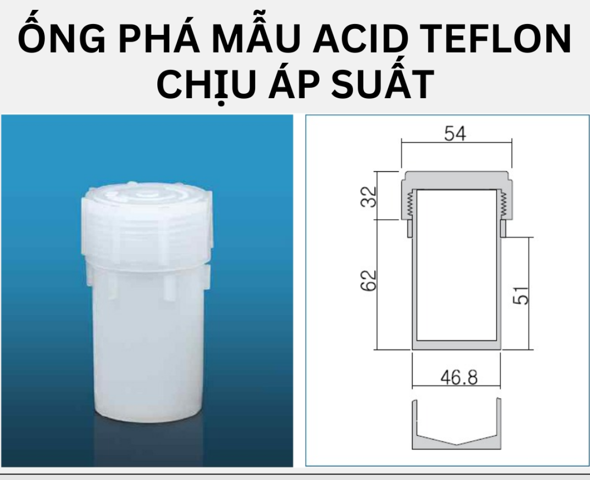 Ống phá mẫu acid Teflon