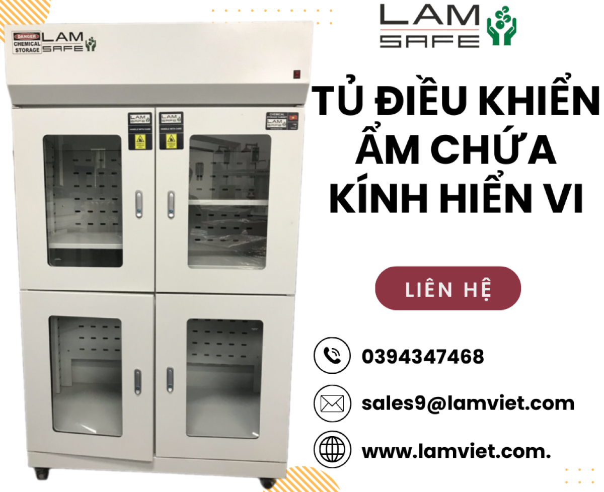 Tủ điều khiển ẩm chứa kính hiển vi