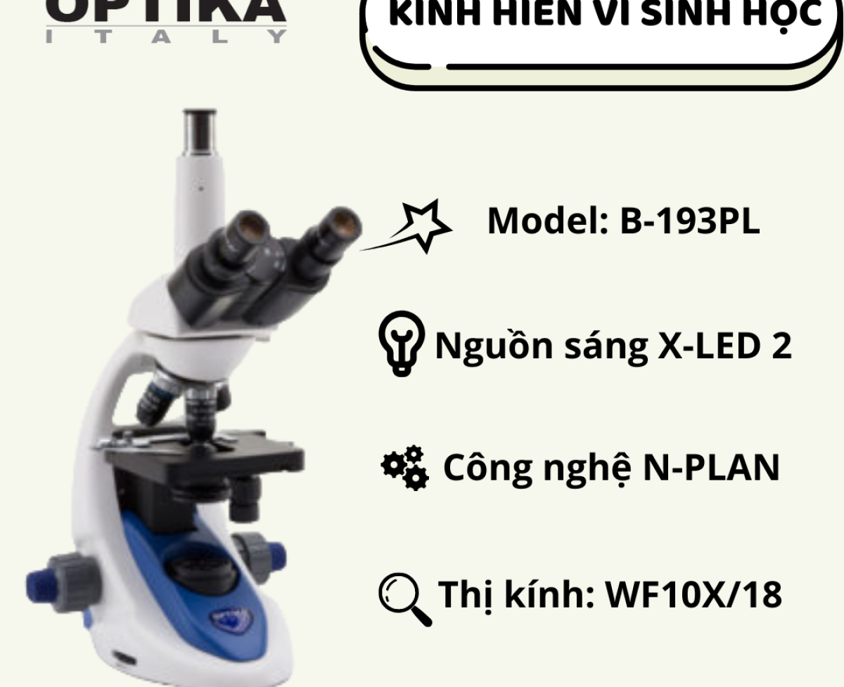 Kính hiển vi sinh học 3 mắt B-193PL