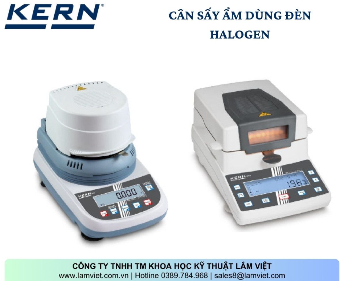 Cân Sấy Ẩm Dùng Đèn Halogen KERN