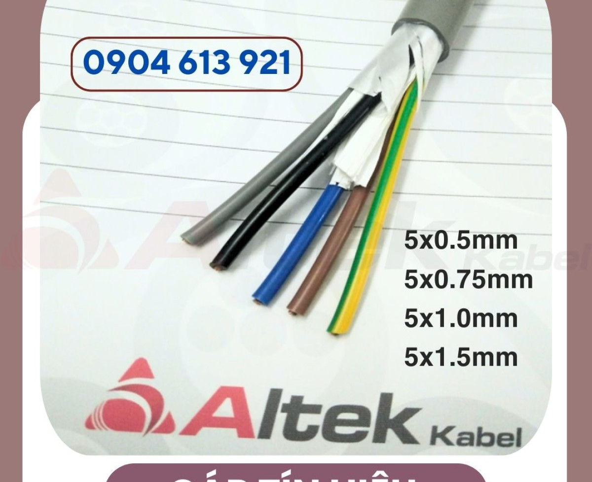 Cáp điều khiển/ cáp tín hiệu / cáp điện 5x0.75mm Altek Kabel