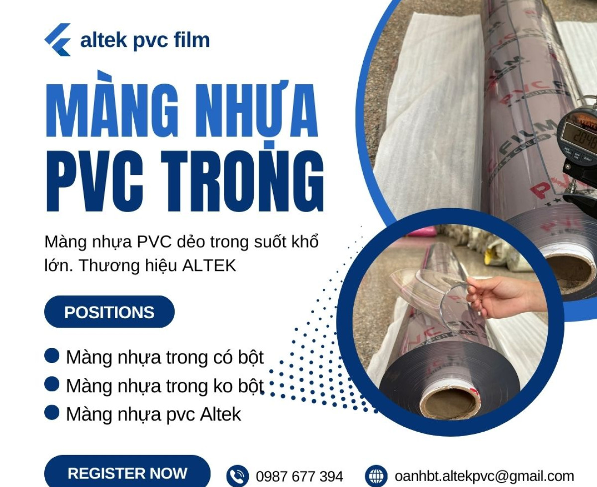 Màng nhựa pvc trong suốt khổ 0.20mm