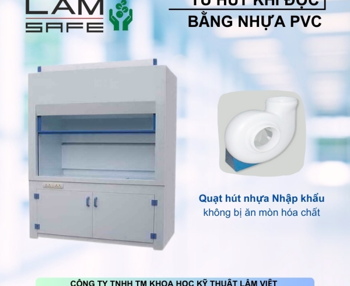 Tủ hút khí độc bằng nhựa PVC