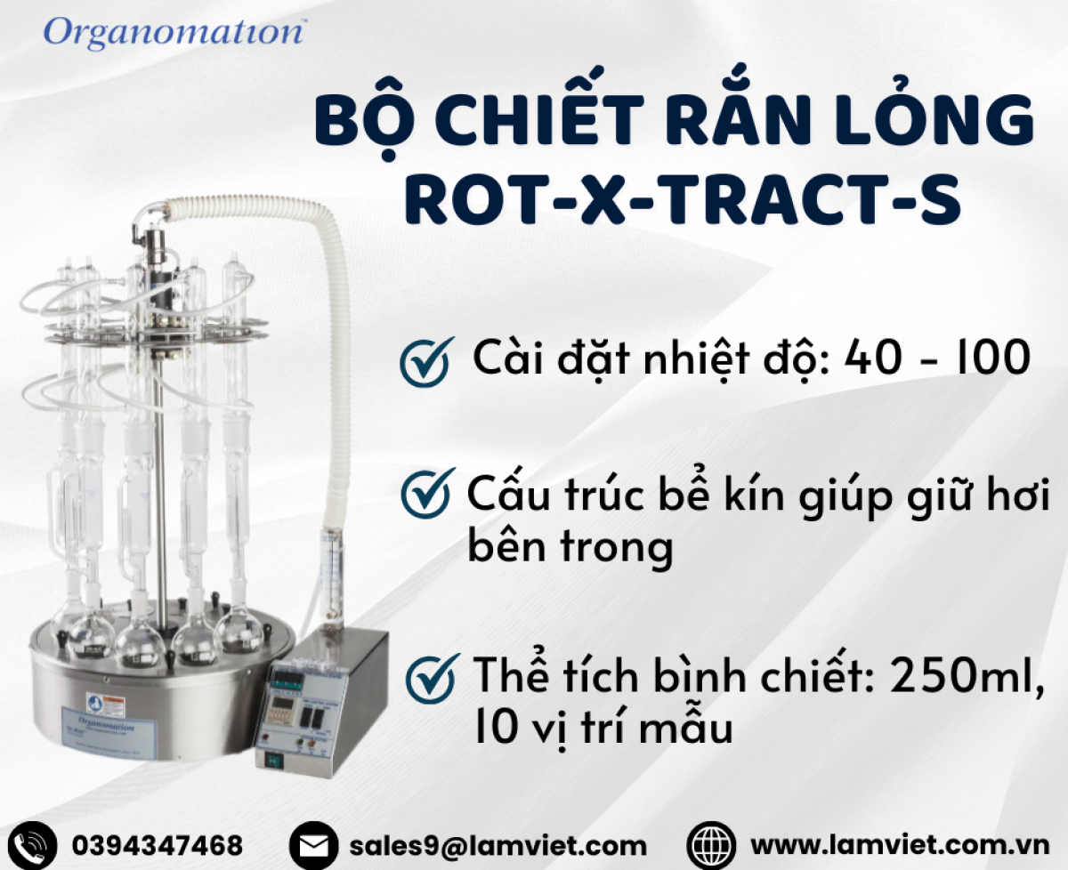 Bộ chiết rắn lỏng Soxhlet ROT-X-TRACT-S