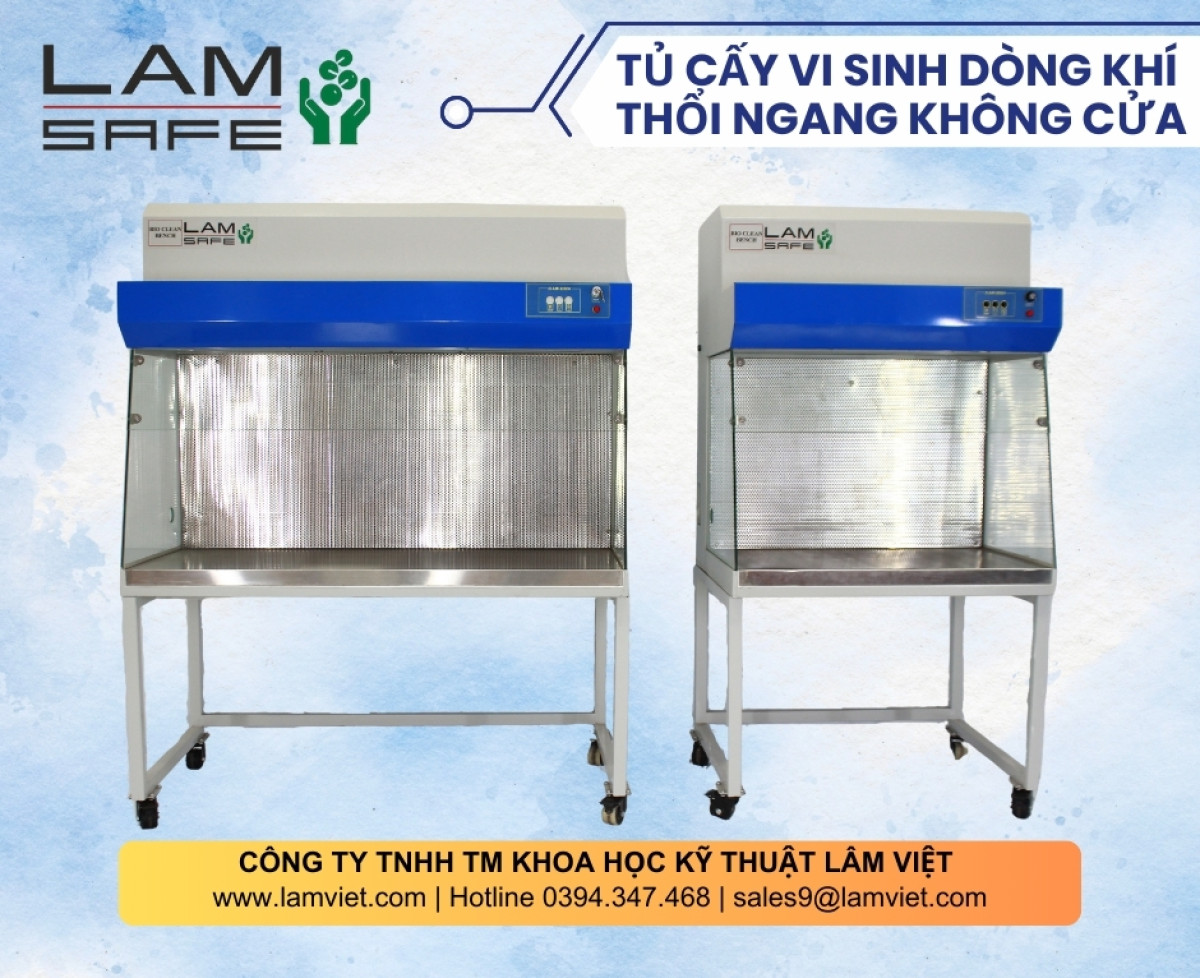 Tủ cấy vi sinh dòng khí thổi ngang không cửa