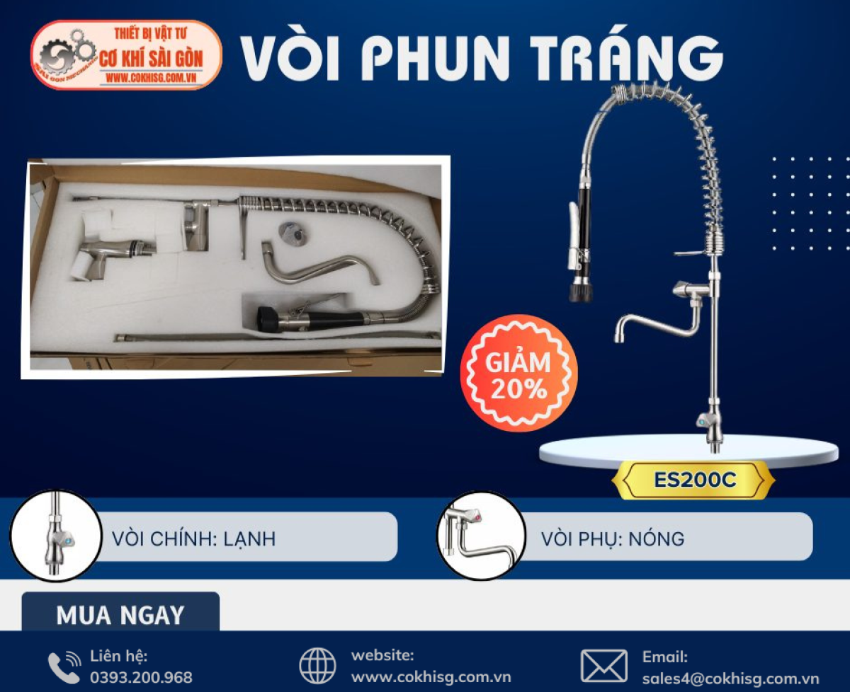 Vòi phung tráng công nghiệp