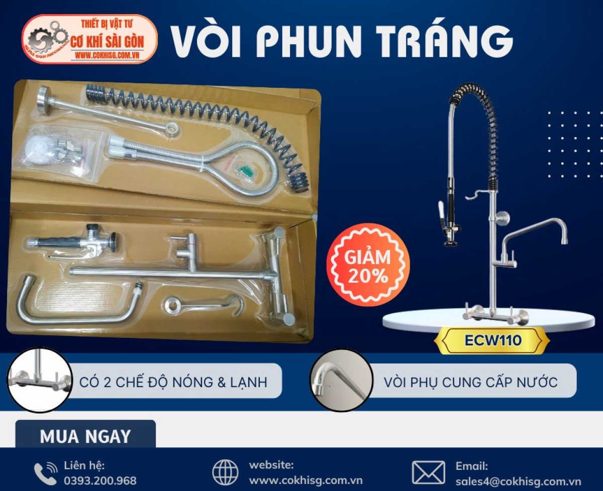 Vòi phung tráng công nghiệp