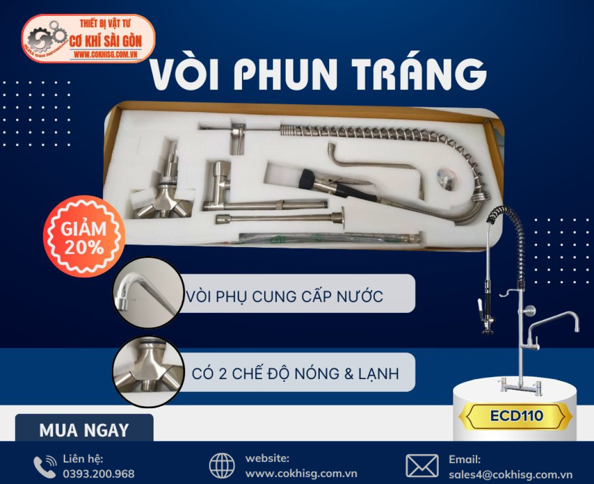 Vòi phung tráng công nghiệp