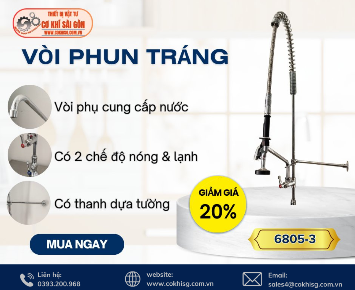 Vòi phung tráng công nghiệp