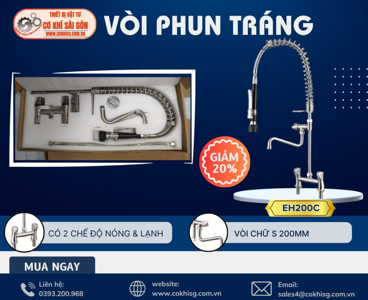 Vòi phung tráng công nghiệp