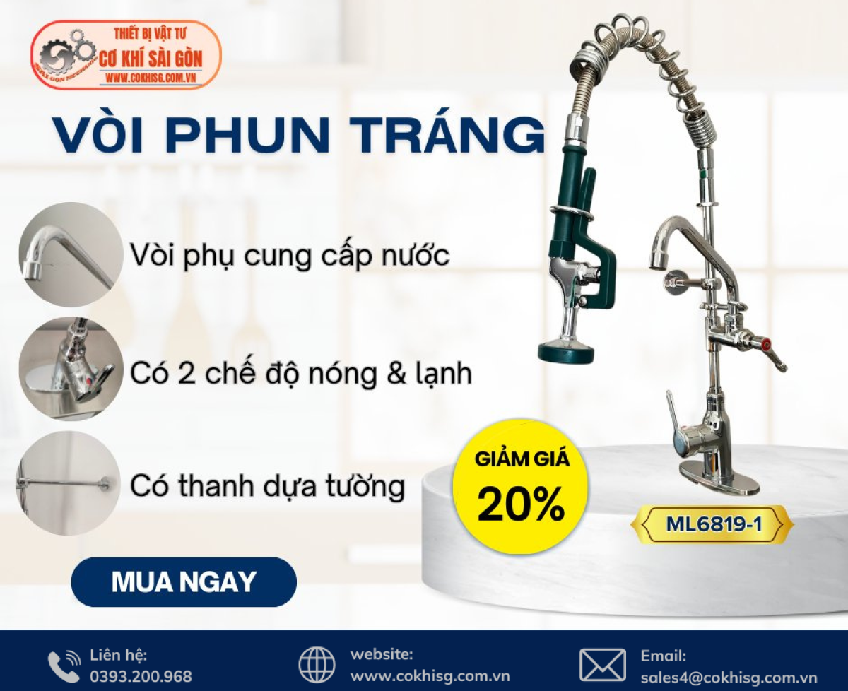 Vòi phung tráng công nghiệp