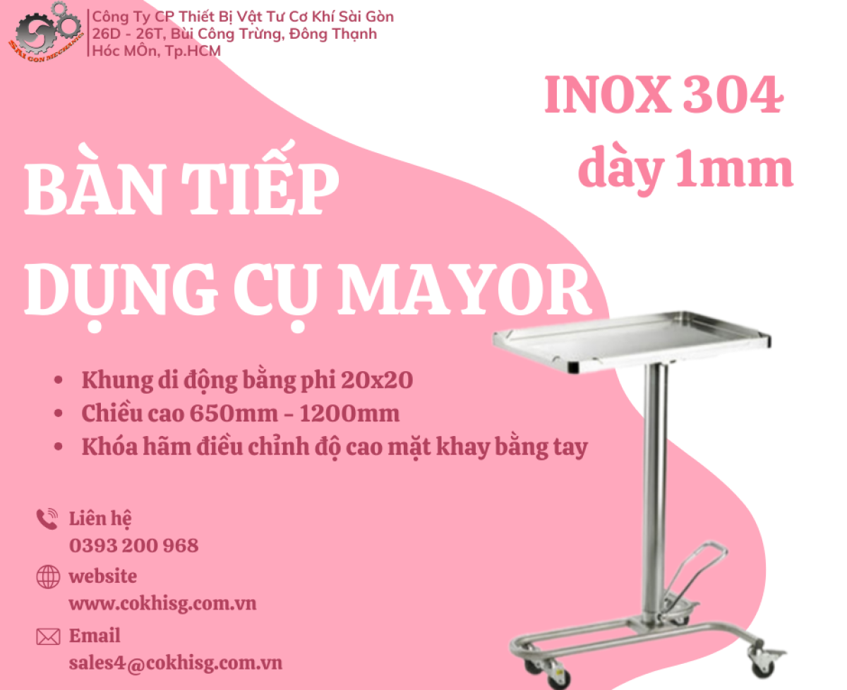 Bàn tiếp dụng cụ Mayor