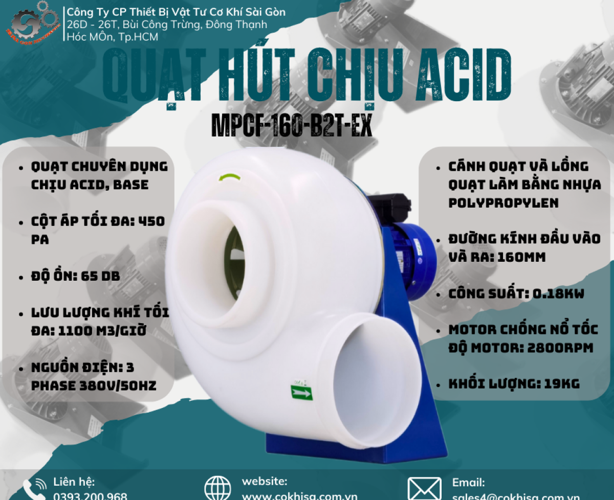 QUẠT HÚT CHỊU ACID