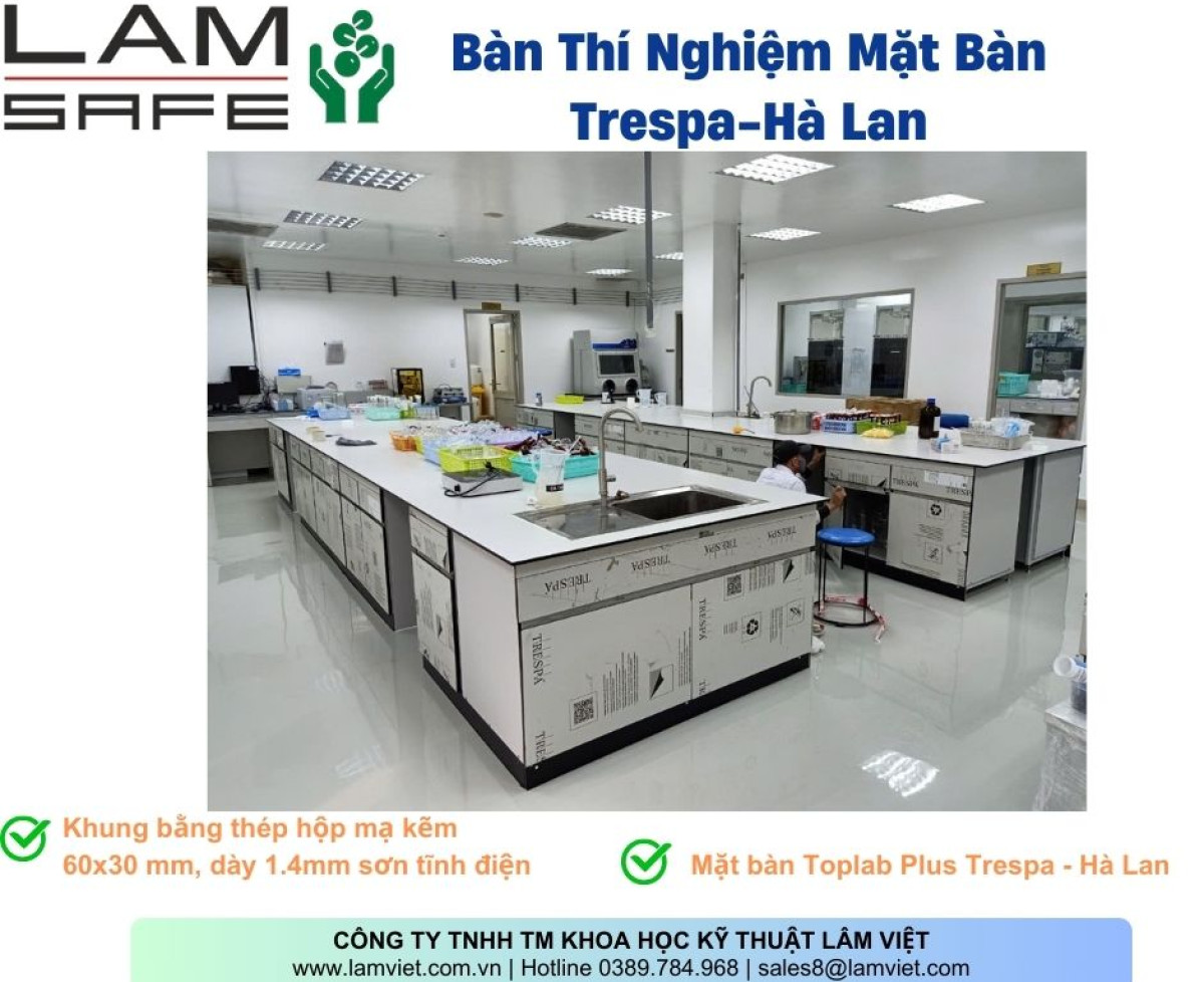 Bàn thí nghiệm Trespa-Hà Lan - Thương Hiệu Lamsafe