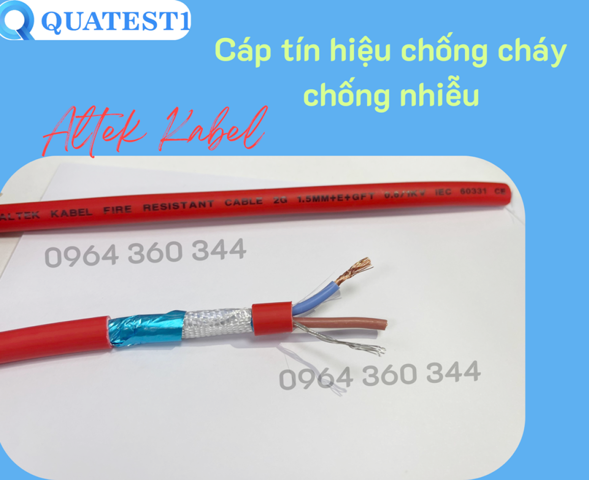 Cáp tín hiệu chống cháy chống nhiễu 2 x 1.5mm2 giá tốt