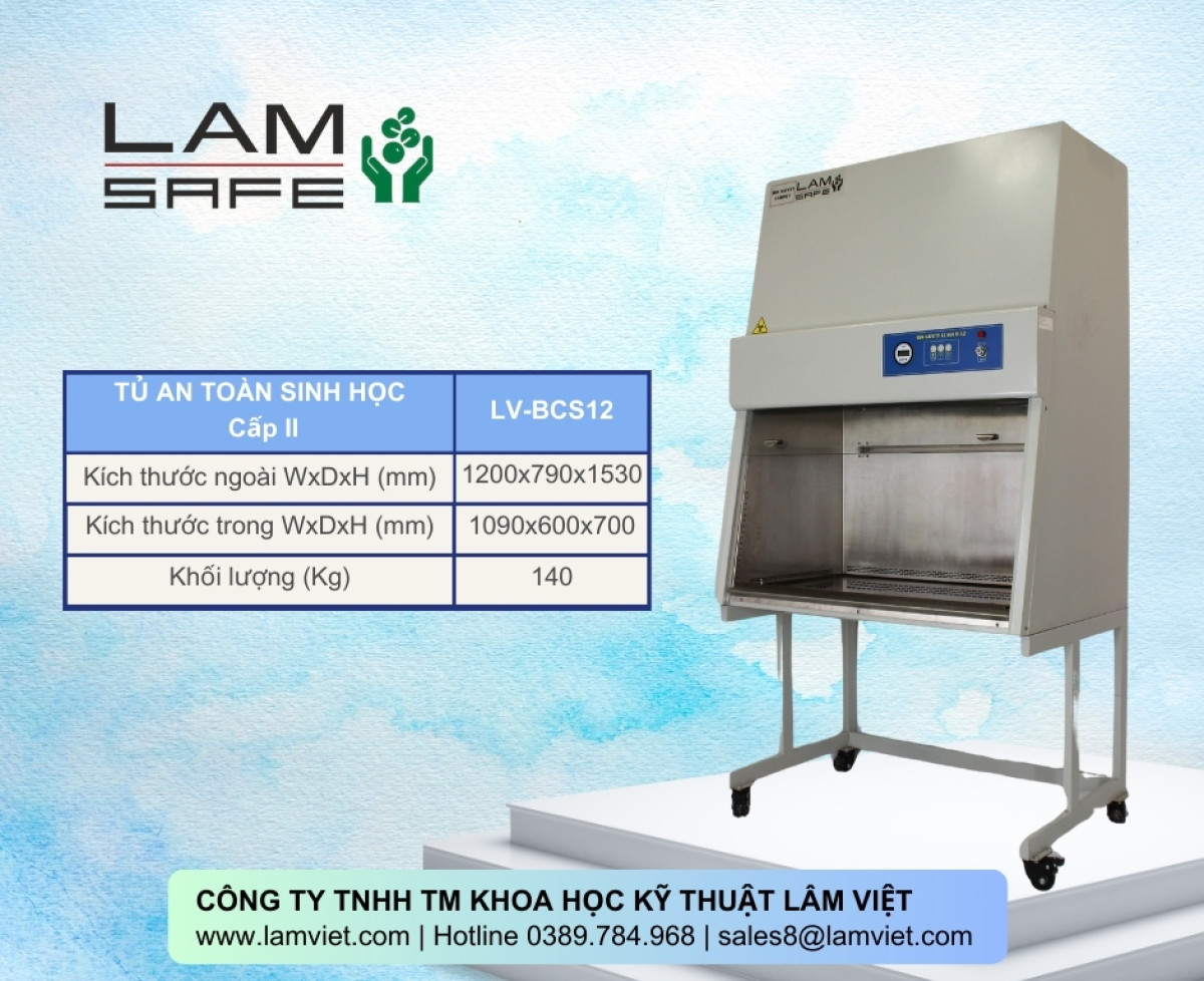 Tủ An Toàn Sinh Học Cấp 2 - LV-BCS12 Thương Hiệu Lamsafe