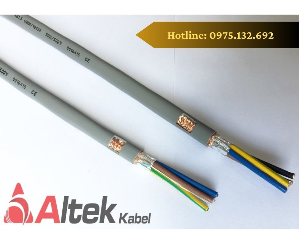 Cáp điều khiển 4 lõi có lưới Altek Kabel