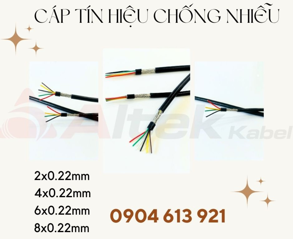 Cáp tín hiệu chống nhiễu 4x0.22/6x0.22 Altek Kabel