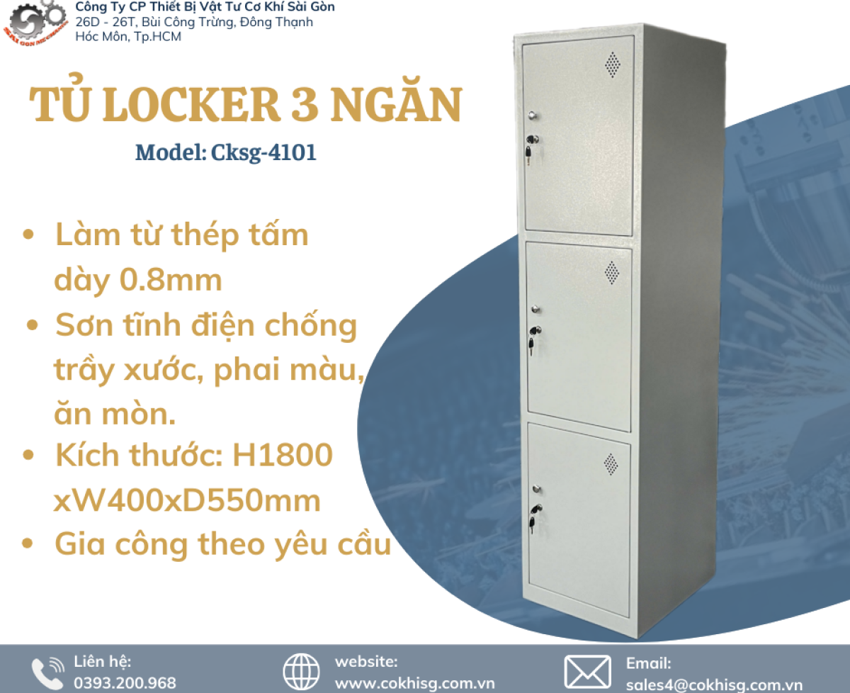 Tủ locker thép sơn tĩnh điện