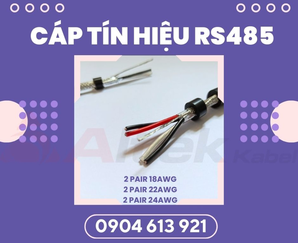 Cáp tín hiệu RS485 vặn xoắn chống nhiễu Altek Kabel 1 pair 18AWG