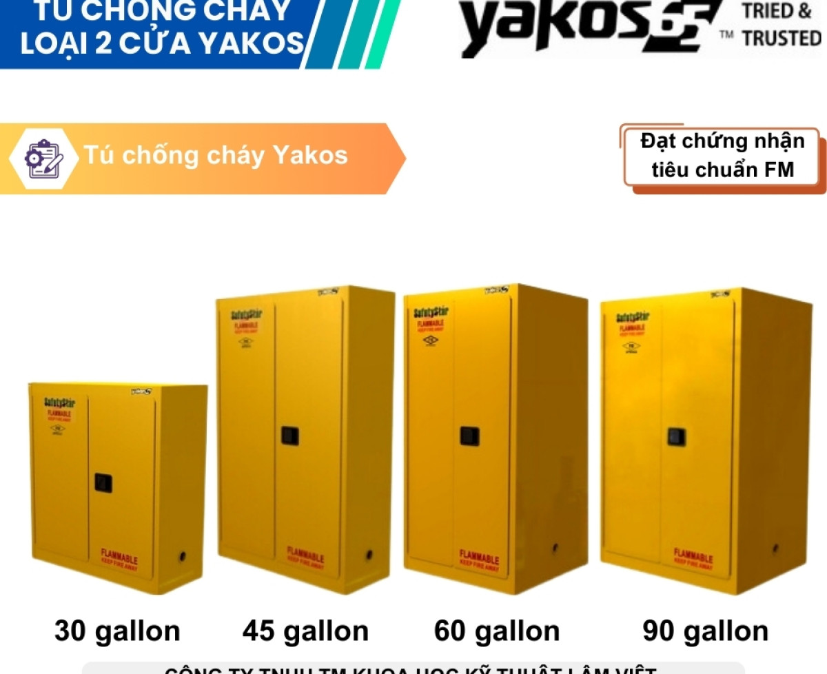 Tủ Đựng Hóa Chất Chống Cháy Yakos65