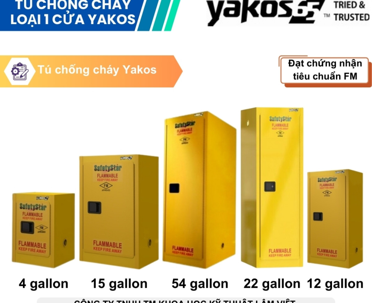 Tủ Đựng Hóa Chất Chống Cháy Yakos65