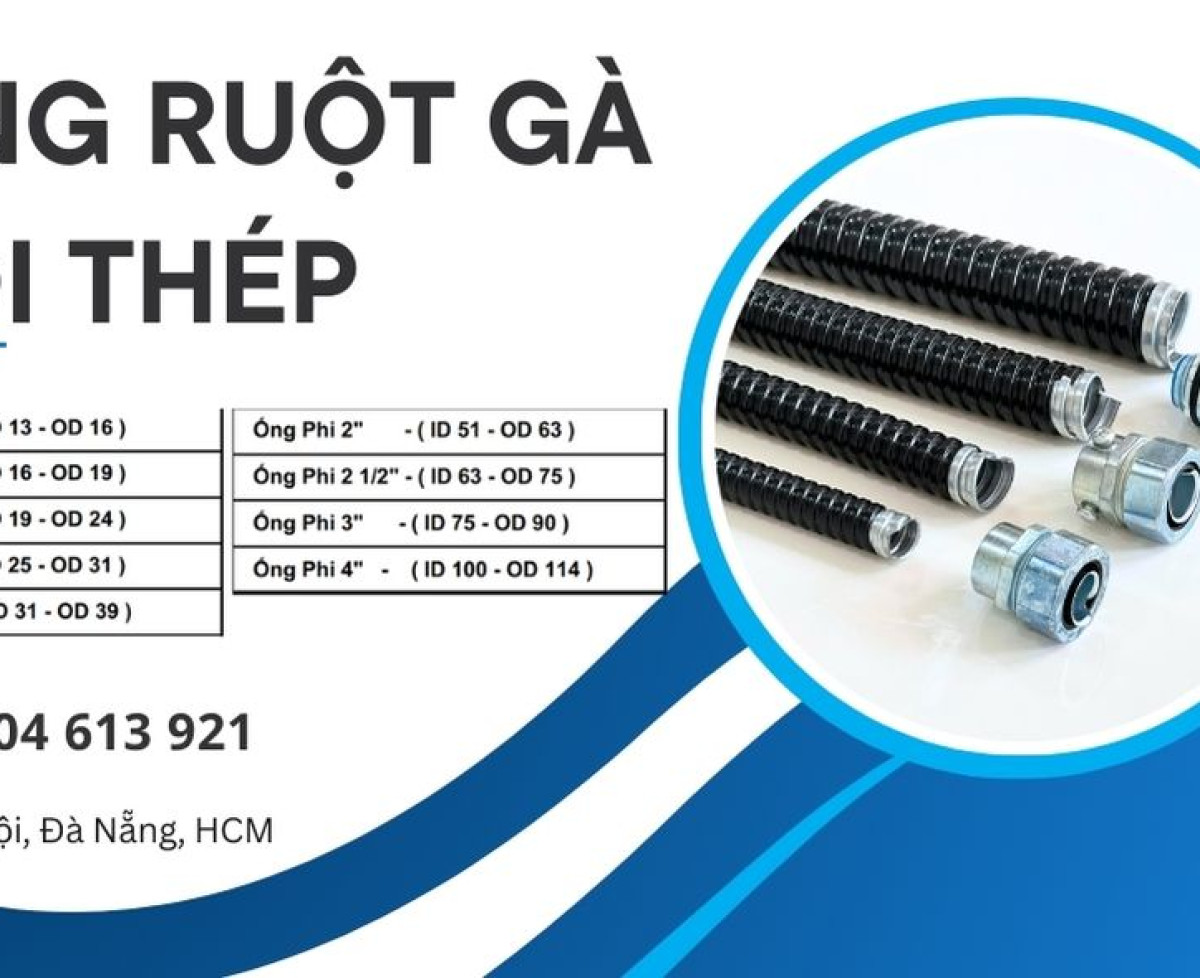 Ống ruột gà lõi thép / ống sun sắt luồn dây điện Đà Nẵng, Hà Nội, HCM