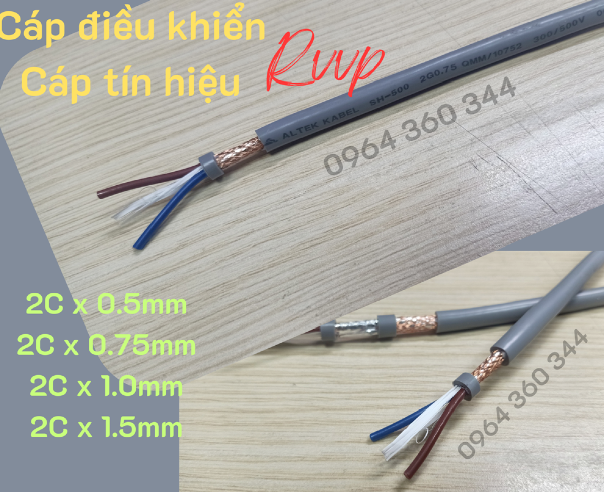 Cáp điều khiển, cáp tín hiệu RVV - RVVP Altek Kabel