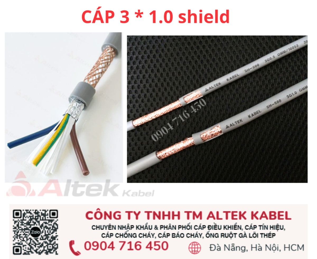 Cáp tín hiệu 3x1.0 SQM Altek Kabel kho tại Đà Nẵng, Hà Nội, Sài Gòn