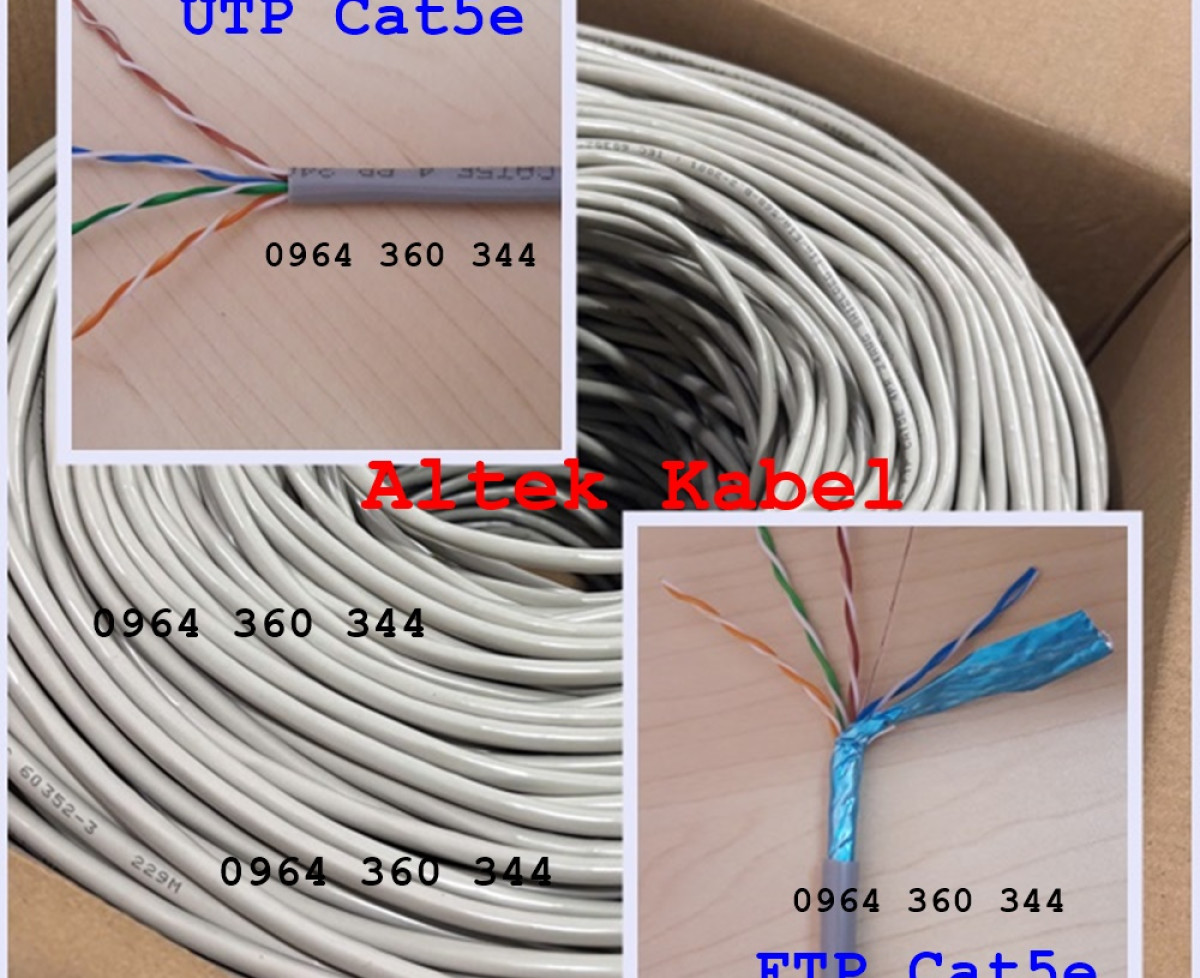Cáp mạng UTP/FTP Cat5e Cat6 Altek Kabel