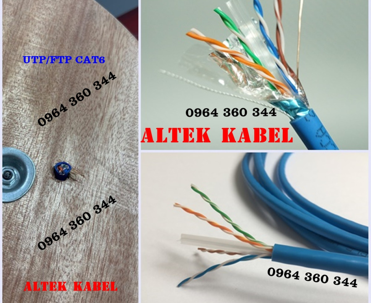 Cáp mạng UTP/FTP Cat5e Cat6 Altek Kabel