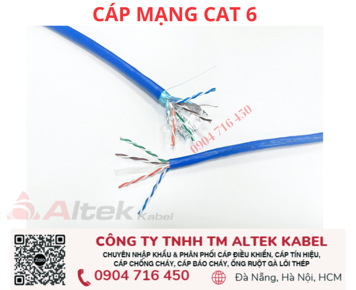 Cáp mạng Internet chống nhiễu, FTP Cat6 Altek Kabel