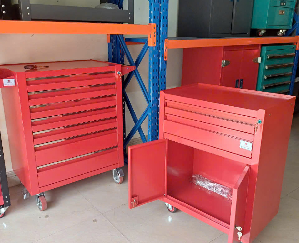 Tủ đồ nghề 7 ngăn NPRO - màu đỏ