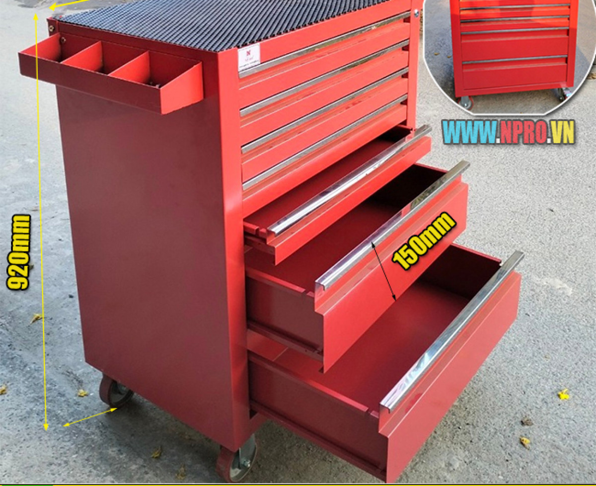 Tủ đồ nghề 7 ngăn NPRO - màu đỏ