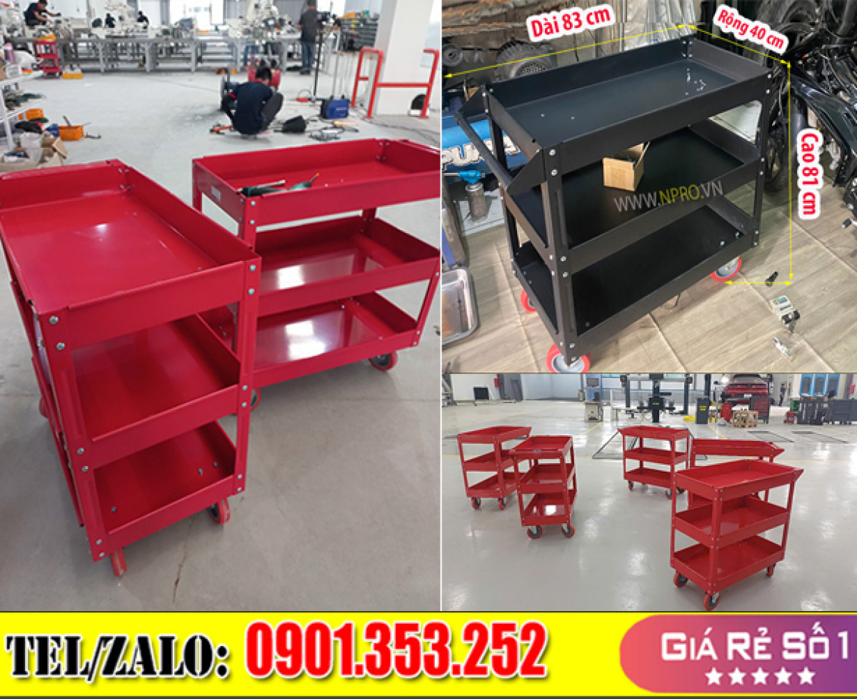 Tủ đồ nghề 5 ngăn NPRO màu đỏ