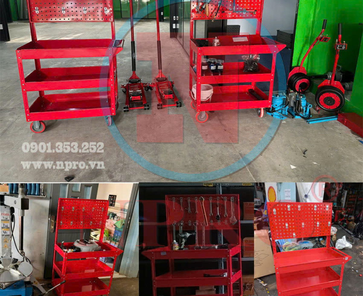 XE ĐẨY ĐỒ NGHỀ 3 NGĂN NPRO
