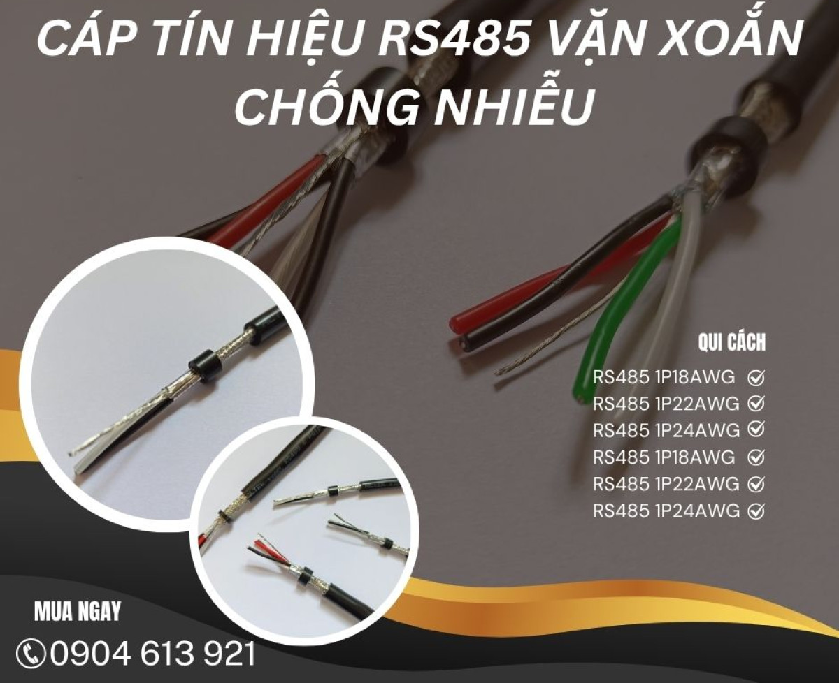 Cáp tín hiệu chống nhiễu RS485 xoắn 1 pair 18AWG Altek Kabel