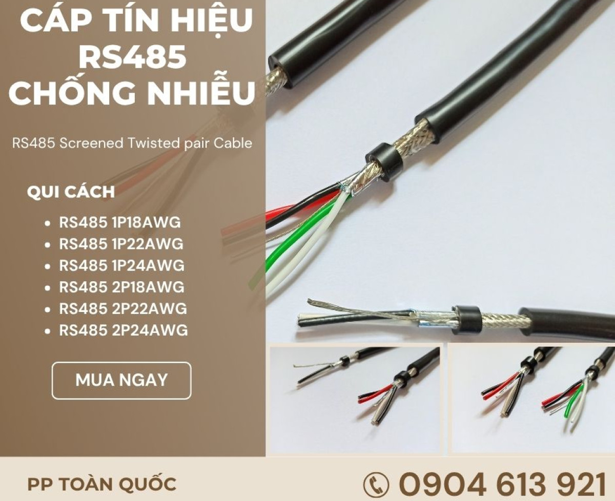 Cáp tín hiệu chống nhiễu RS485 xoắn 1 pair 18AWG Altek Kabel