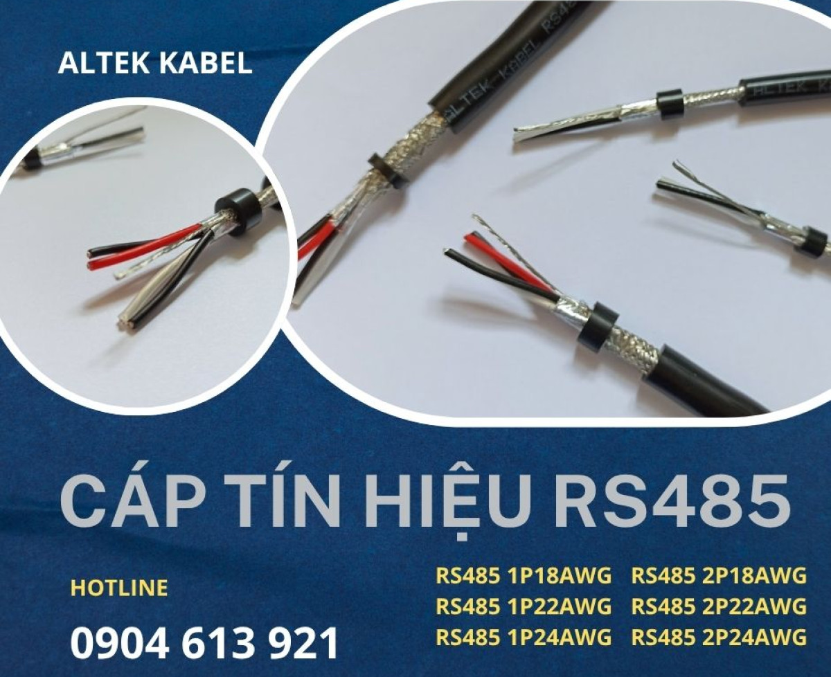 Cáp tín hiệu chống nhiễu RS485 xoắn 1 pair 18AWG Altek Kabel