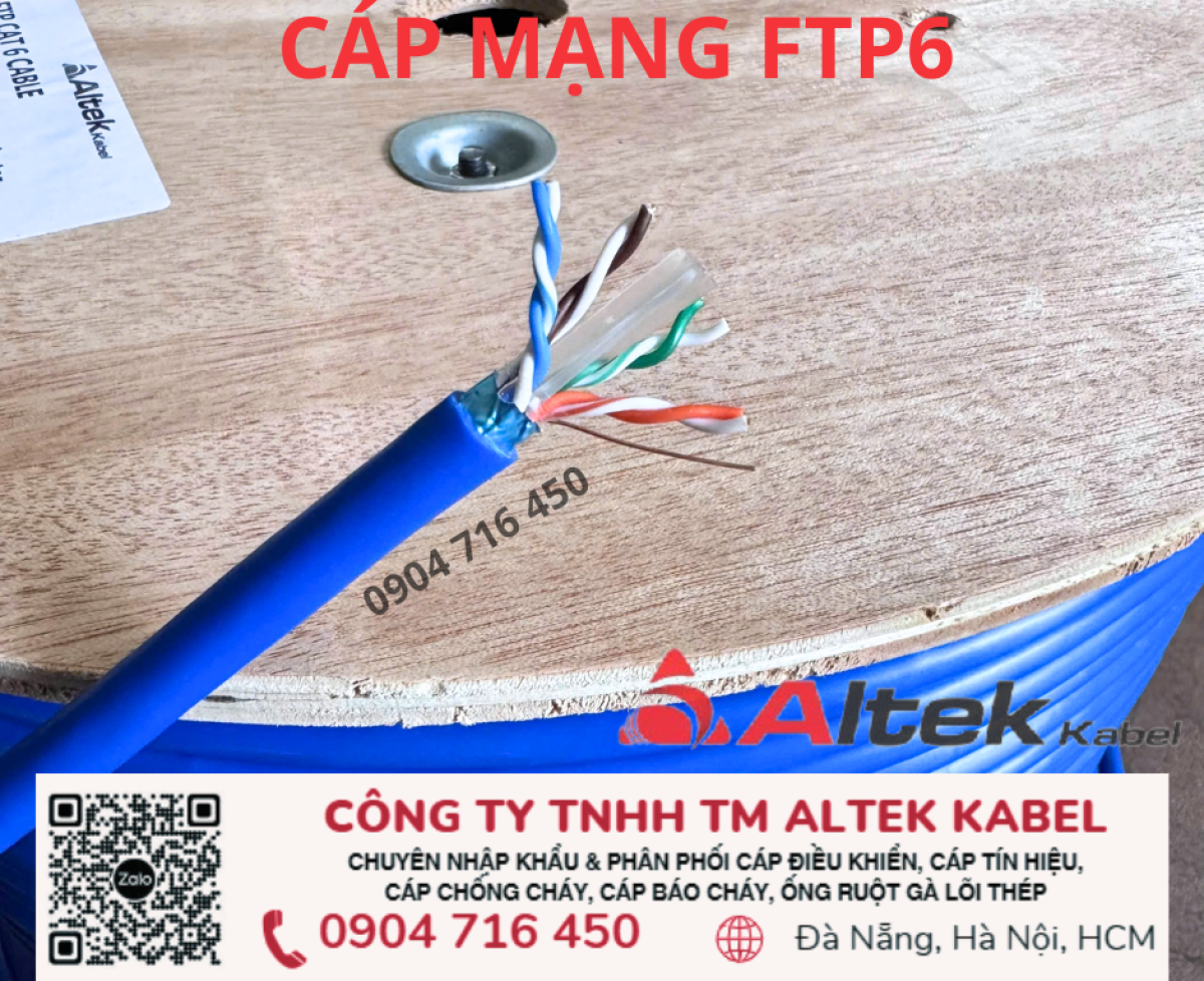 Cáp mạng UTP / FTP Cat 6 Altek Kabel Hà Nội, Sài Gòn, Đà Nẵng