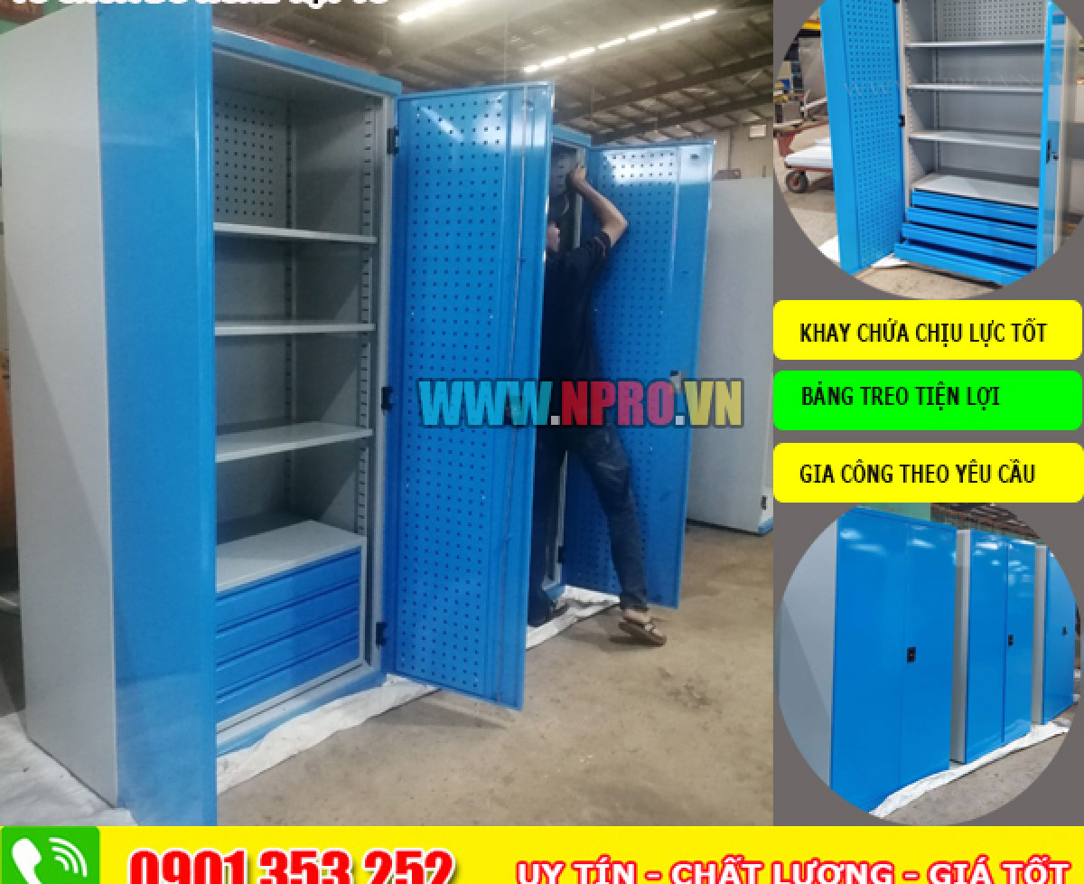 Tủ dụng cụ chứa vật tư  - Tối ưu không gian lưu trữ